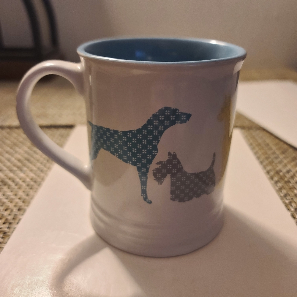 Fringe Dog Patterned Ceramic Mug